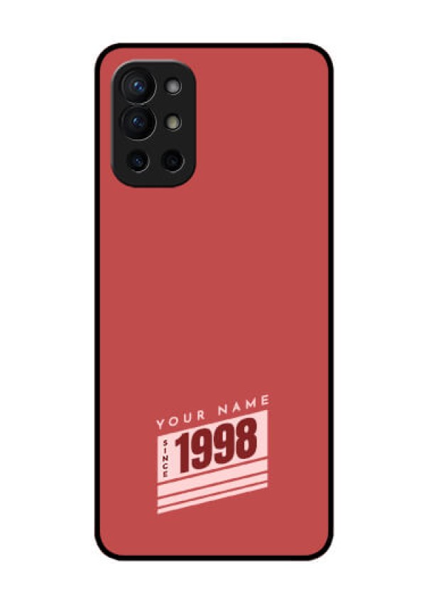 OnePlus 9R 5G Custom Glass Phone Case - Red custom year of birth Design