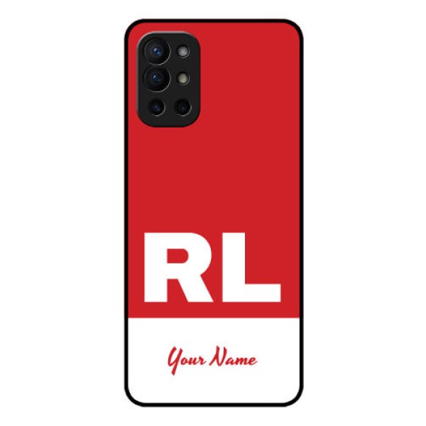 OnePlus 9R 5G Personalized Glass Phone Case - dual tone custom text Design OnePlus 9R 5G Personalized Glass Phone Case - dual tone custom text Design