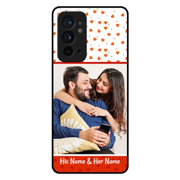 OnePlus 9RT 5G Custom Glass Phone Case - Orange Love Symbol Design OnePlus 9RT 5G Custom Glass Phone Case - Orange Love Symbol Design