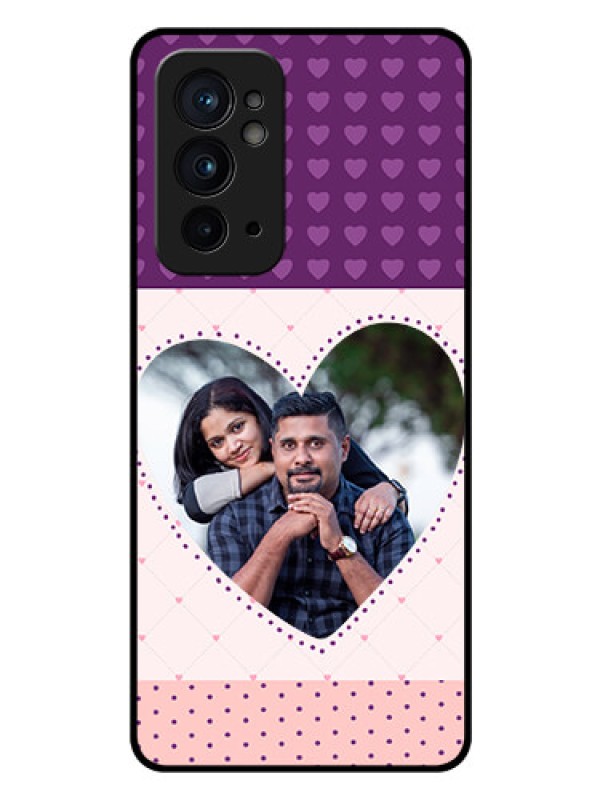 Custom OnePlus 9RT 5G Custom Glass Phone Case - Violet Love Dots Design
