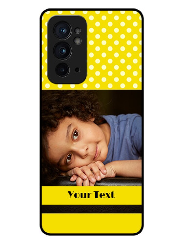 Custom OnePlus 9RT 5G Custom Glass Phone Case - Bright Yellow Case Design