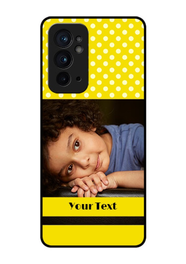 OnePlus 9RT 5G Custom Glass Phone Case - Bright Yellow Case Design