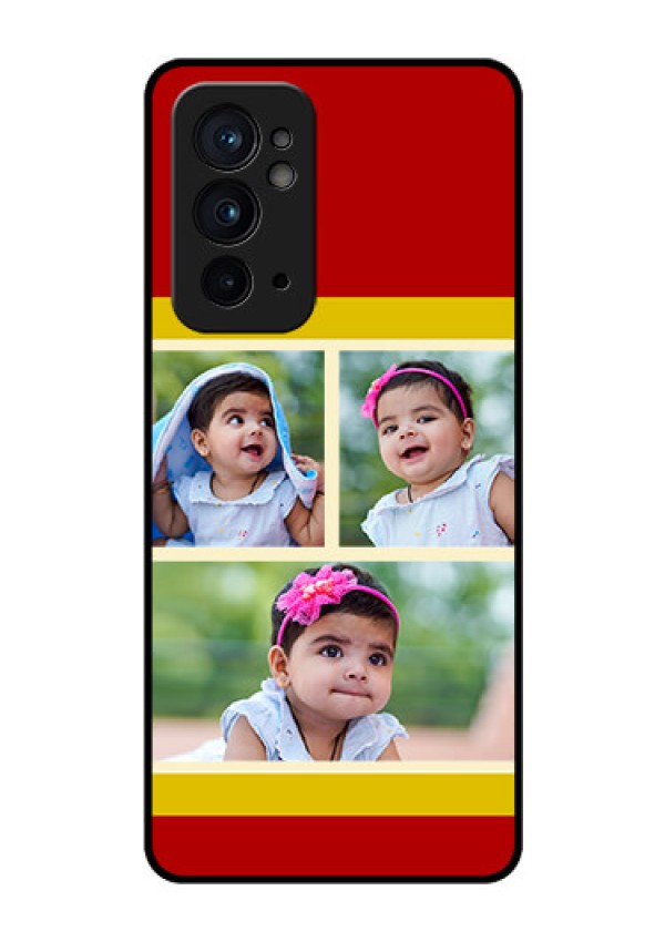 OnePlus 9RT 5G Custom Glass Mobile Case - Multiple Pic Upload Design