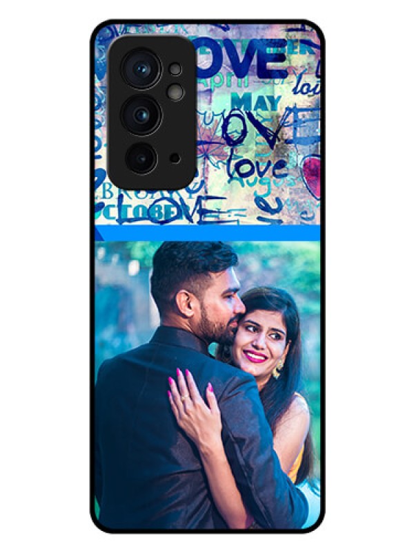 Custom OnePlus 9RT 5G Custom Glass Mobile Case - Colorful Love Design