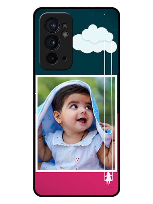 Custom OnePlus 9RT 5G Custom Glass Phone Case - Cute Girl with Cloud Design