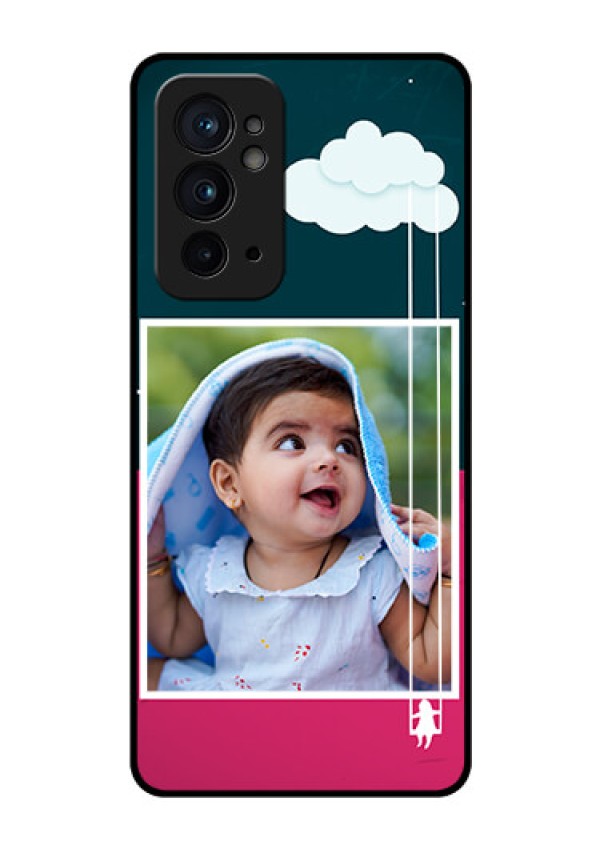 OnePlus 9RT 5G Custom Glass Phone Case - Cute Girl with Cloud Design
