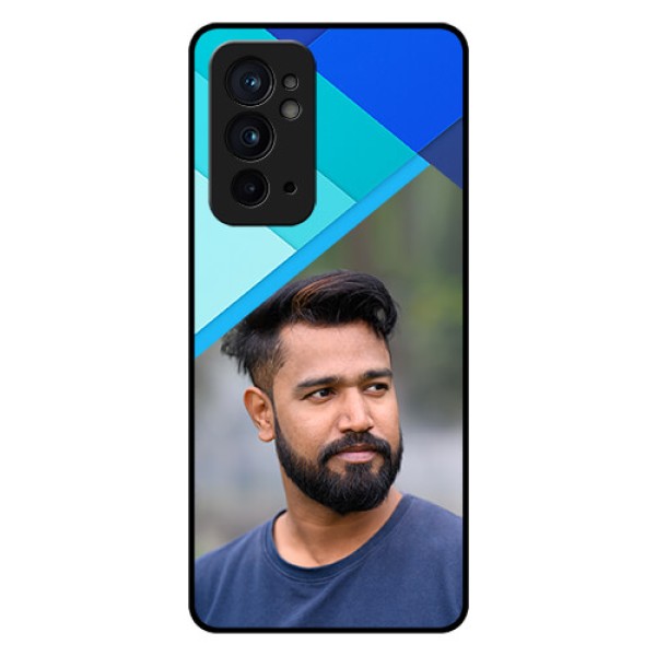OnePlus 9RT 5G Custom Glass Phone Case - Blue Pattern Design