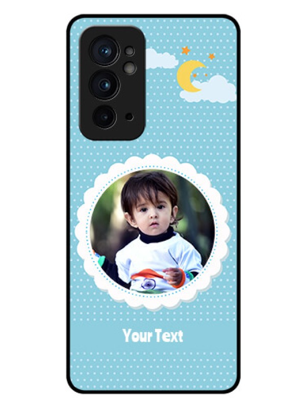 Custom OnePlus 9RT 5G Personalised Glass Phone Case - Violet Pattern Design