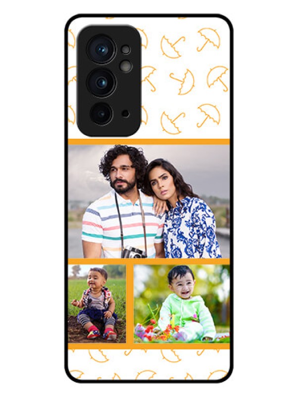 Custom OnePlus 9RT 5G Custom Glass Mobile Case - Yellow Pattern Design
