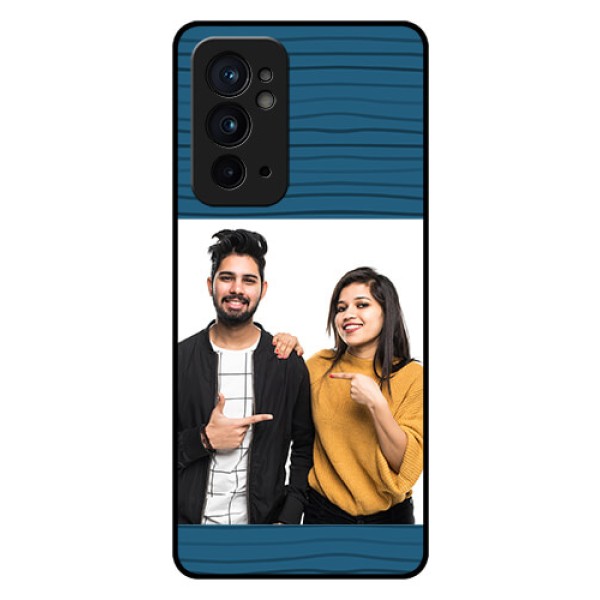 OnePlus 9RT 5G Custom Glass Phone Case - Blue Pattern Cover Design OnePlus 9RT 5G Custom Glass Phone Case - Blue Pattern Cover Design