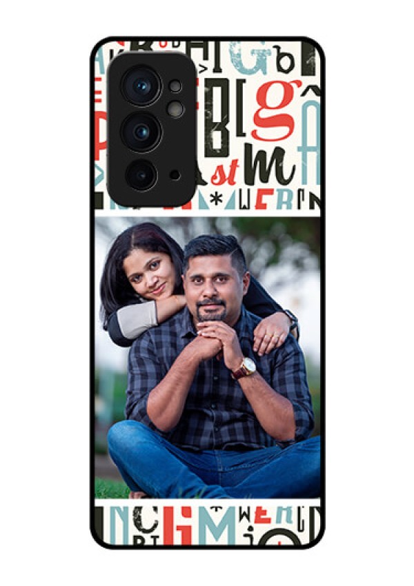 OnePlus 9RT 5G Personalized Glass Phone Case - Alphabet Design