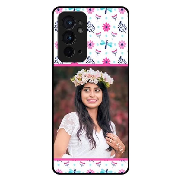 OnePlus 9RT 5G Photo Printing on Glass Case - Colorful Flower Design OnePlus 9RT 5G Photo Printing on Glass Case - Colorful Flower Design