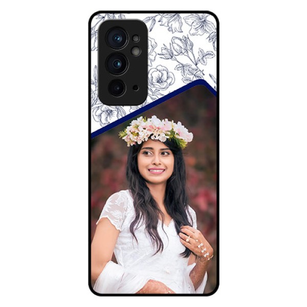 OnePlus 9RT 5G Personalized Glass Phone Case - Premium Floral Design
