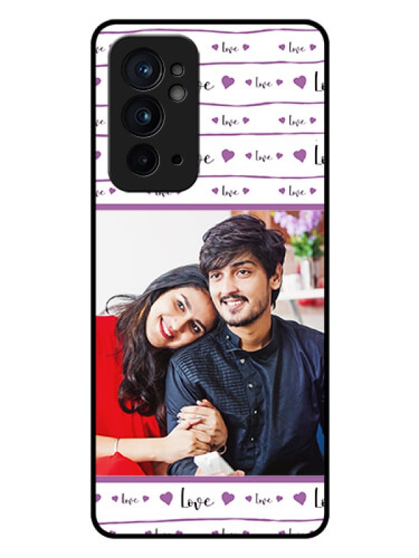 Custom OnePlus 9RT 5G Custom Glass Mobile Case - Couples Heart Design