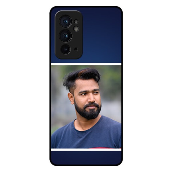 OnePlus 9RT 5G Personalized Glass Phone Case - Simple Royal Blue Design OnePlus 9RT 5G Personalized Glass Phone Case - Simple Royal Blue Design