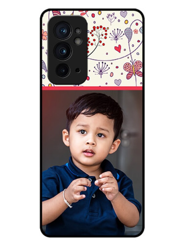 Custom OnePlus 9RT 5G Custom Glass Mobile Case - Premium Floral Design