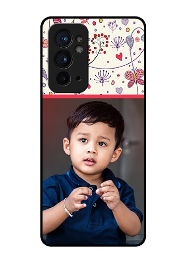 OnePlus 9RT 5G Custom Glass Mobile Case - Premium Floral Design