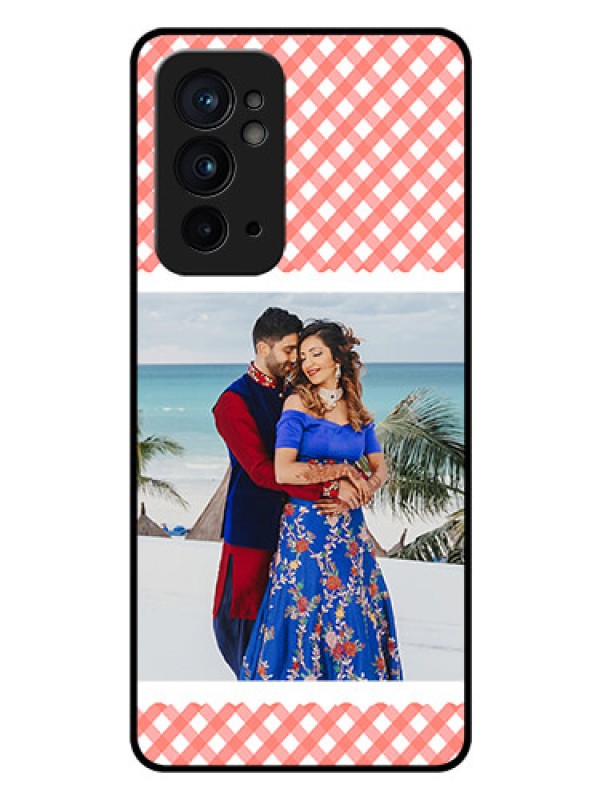 Custom OnePlus 9RT 5G Personalized Glass Phone Case - Pink Pattern Design