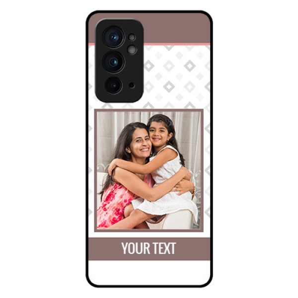 OnePlus 9RT 5G Photo Printing on Glass Case - Simple Diamond Design