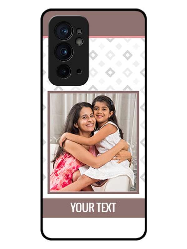 Custom OnePlus 9RT 5G Photo Printing on Glass Case - Simple Diamond Design