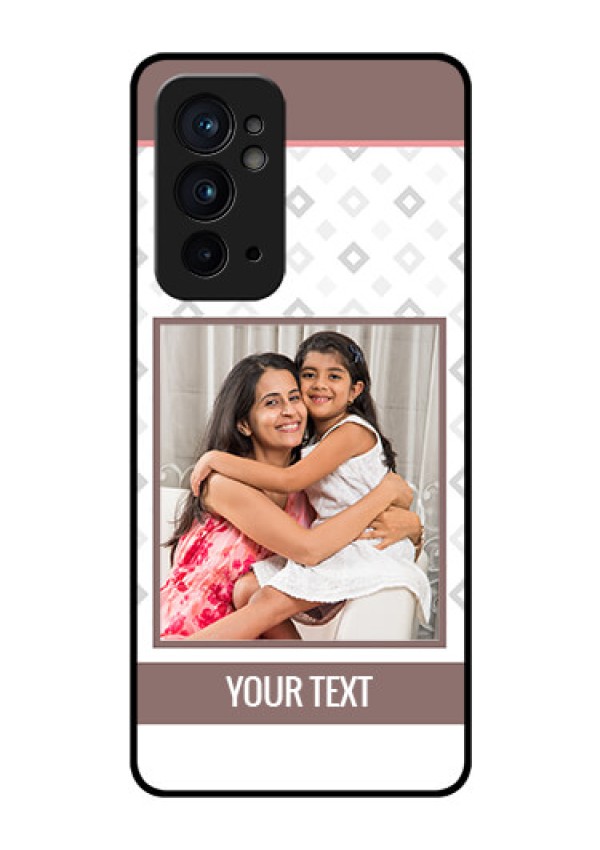 OnePlus 9RT 5G Photo Printing on Glass Case - Simple Diamond Design
