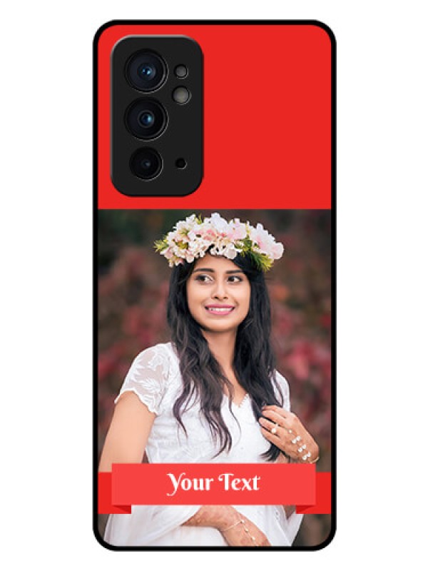 Custom OnePlus 9RT 5G Custom Glass Phone Case - Simple Red Color Design