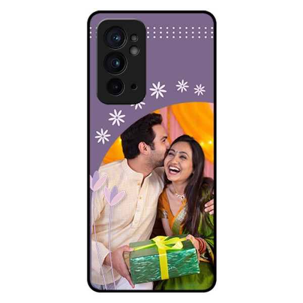 OnePlus 9RT 5G Custom Glass Mobile Case - Lavender flowers design