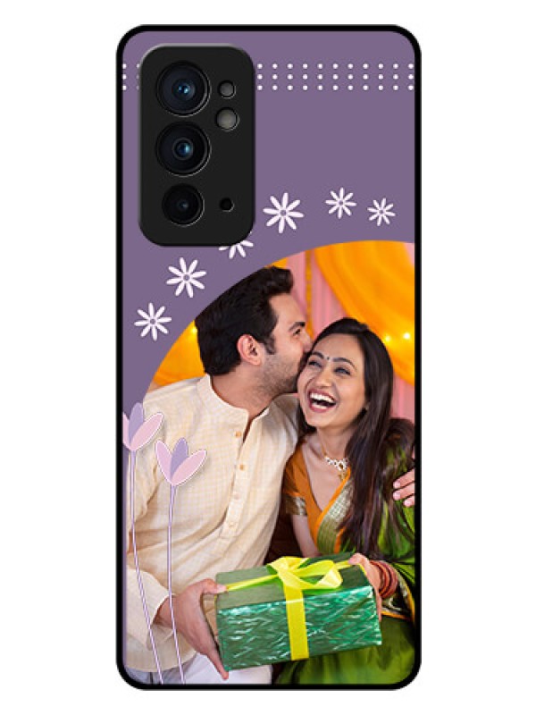 Custom OnePlus 9RT 5G Custom Glass Mobile Case - Lavender flowers design