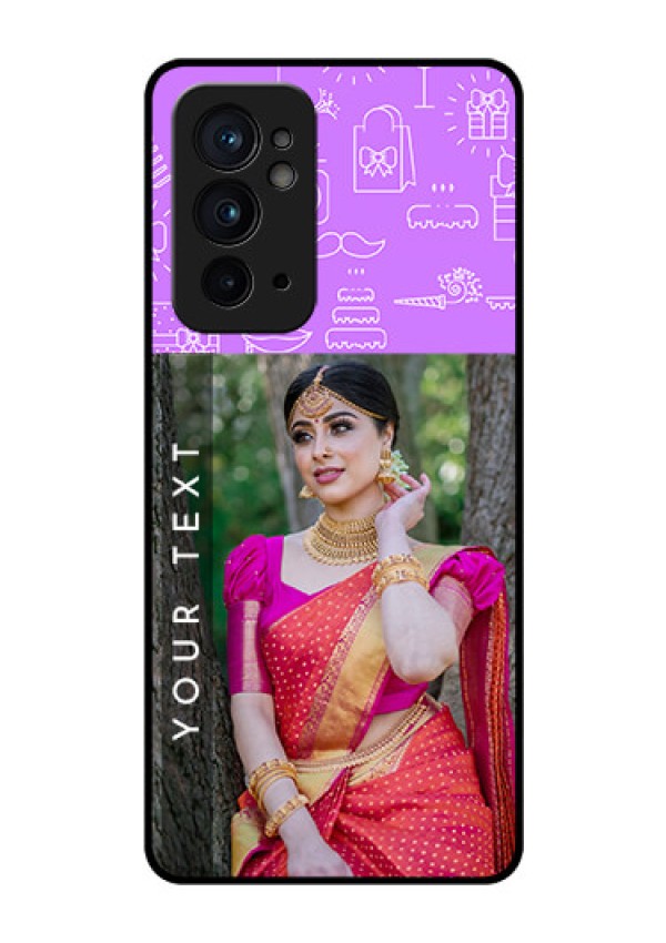 OnePlus 9RT 5G Custom Glass Mobile Case - Birthday Icons Design