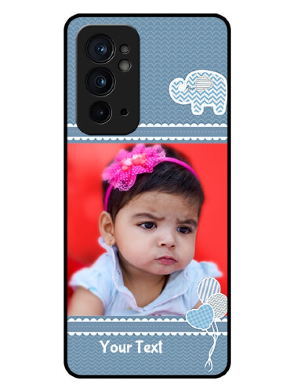Custom OnePlus 9RT 5G Photo Printing on Glass Case - with Kids Pattern Design