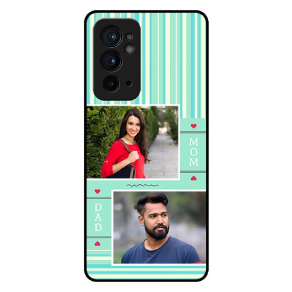 OnePlus 9RT 5G Custom Glass Phone Case - Mom & Dad Pic Design