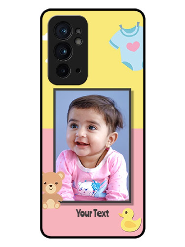 Custom OnePlus 9RT 5G Photo Printing on Glass Case - Kids 2 Color Design