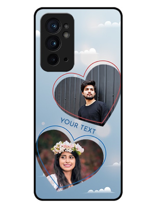 Custom OnePlus 9RT 5G Custom Glass Mobile Case - Blue Color Couple Design