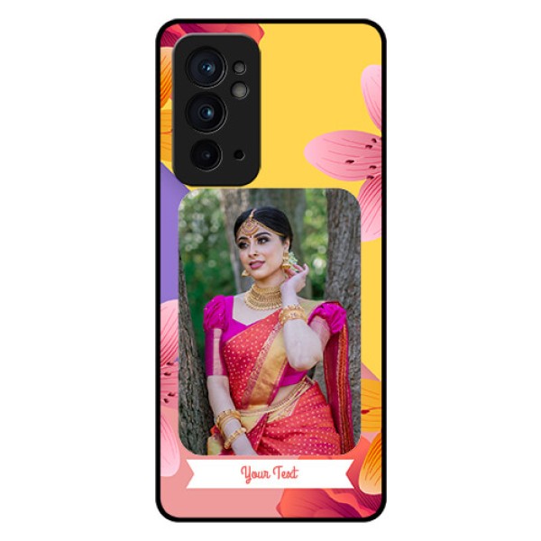 OnePlus 9RT 5G Custom Glass Mobile Case - 3 Image With Vintage Floral Design OnePlus 9RT 5G Custom Glass Mobile Case - 3 Image With Vintage Floral Design