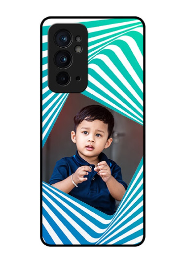 OnePlus 9RT 5G Personalized Glass Phone Case - Abstract Spiral Design