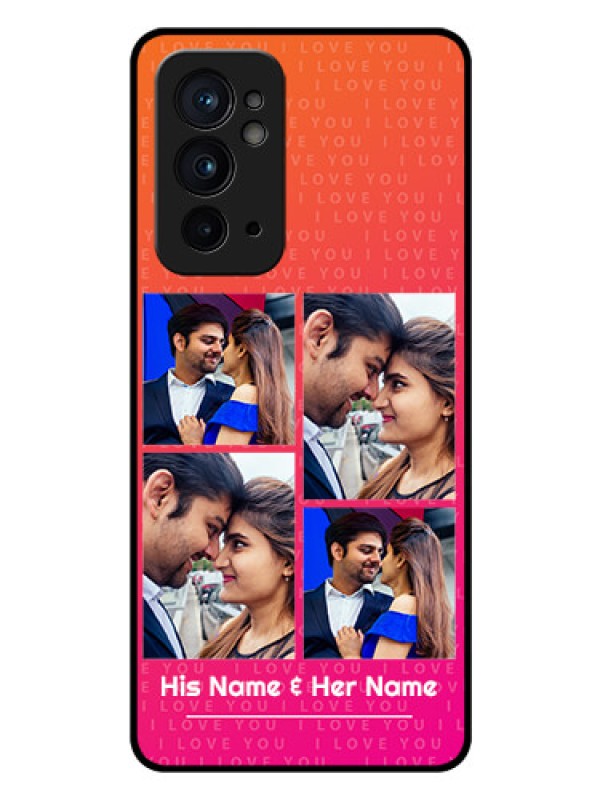 Custom OnePlus 9RT 5G Custom Glass Phone Case - I Love You Pink Design