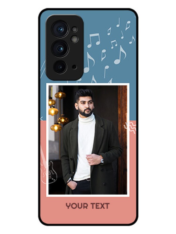 Custom OnePlus 9RT 5G Photo Printing on Glass Case - with Color Musical Note Design