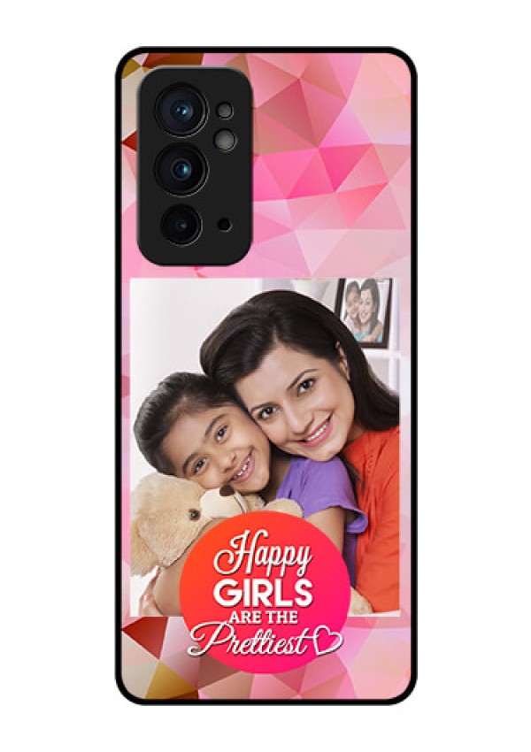 OnePlus 9RT 5G Photo Printing on Glass Case - Abstract Triangle Design