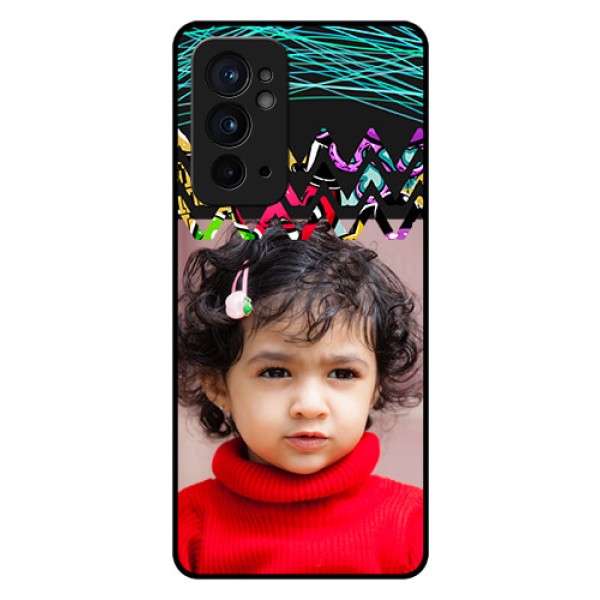 OnePlus 9RT 5G Personalized Glass Phone Case - Neon Abstract Design