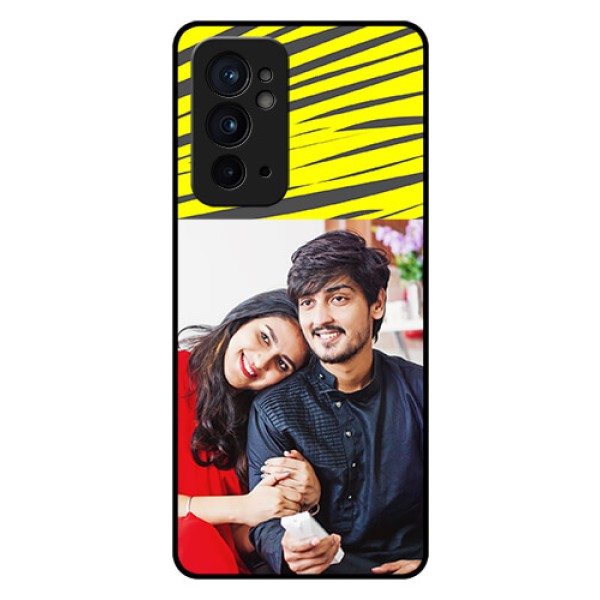OnePlus 9RT 5G Photo Printing on Glass Case - Yellow Abstract Design OnePlus 9RT 5G Photo Printing on Glass Case - Yellow Abstract Design
