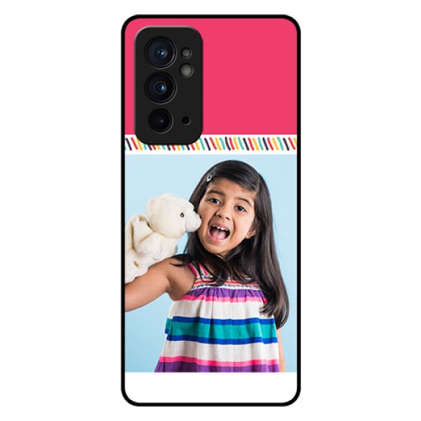 OnePlus 9RT 5G Personalized Glass Phone Case - Line art design