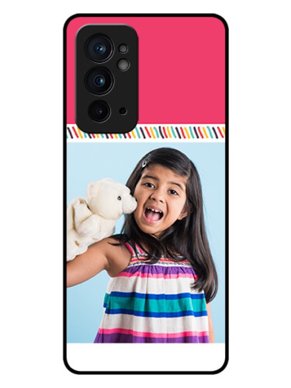 Custom OnePlus 9RT 5G Personalized Glass Phone Case - Line art design