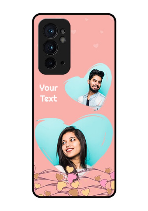 OnePlus 9RT 5G Custom Glass Mobile Case - Love Doodle Design