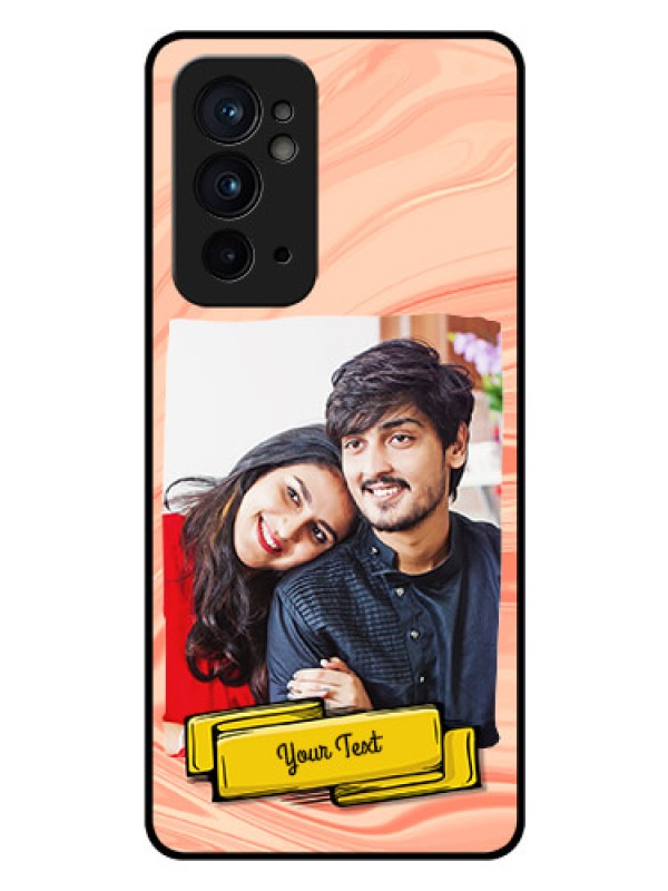 Custom OnePlus 9RT 5G Personalized Glass Phone Case - Marble Texture Design