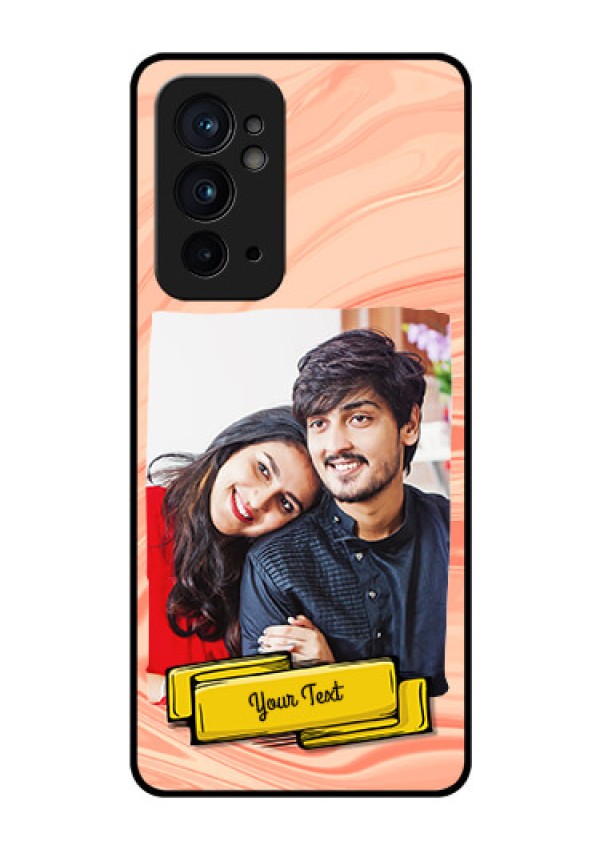 OnePlus 9RT 5G Personalized Glass Phone Case - Marble Texture Design