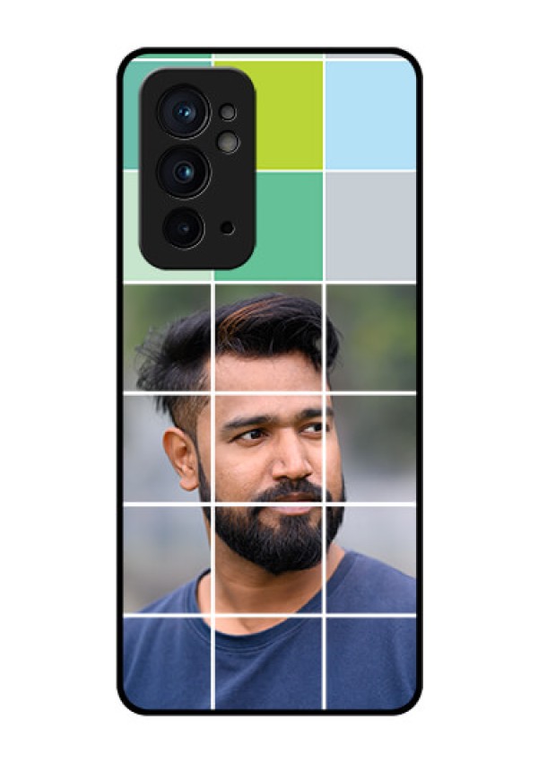 OnePlus 9RT 5G Photo Printing on Glass Case - with white box pattern