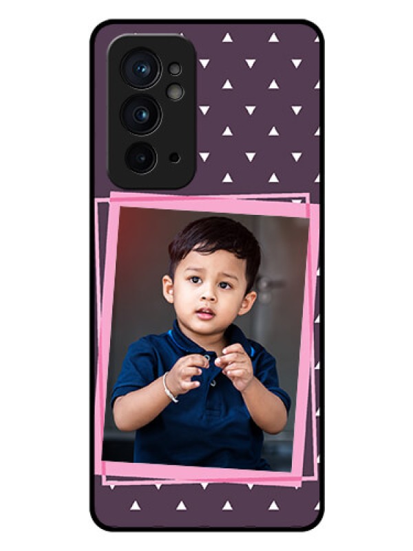 Custom OnePlus 9RT 5G Custom Glass Mobile Case - Triangle Pattern Dotted Design