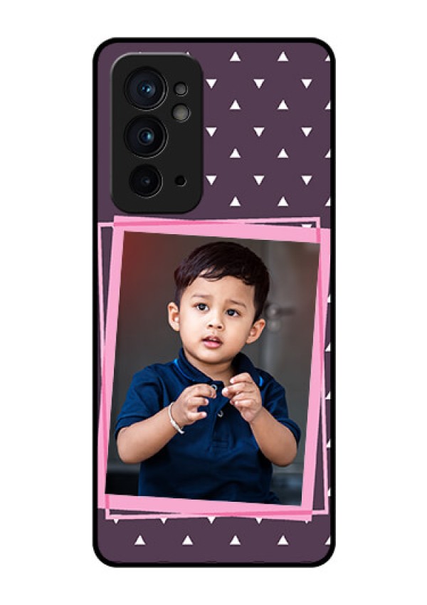 OnePlus 9RT 5G Custom Glass Mobile Case - Triangle Pattern Dotted Design