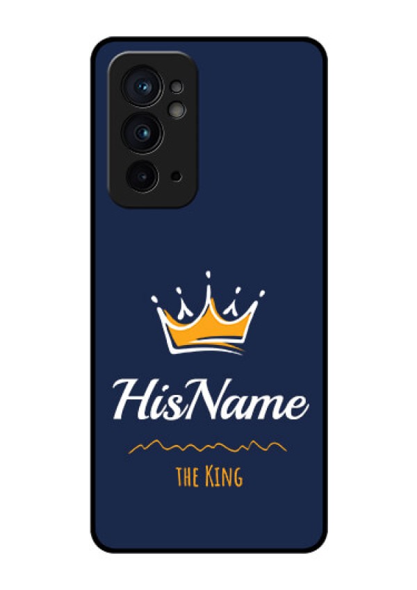 OnePlus 9RT 5G Glass Phone Case King with Name