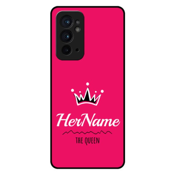 OnePlus 9RT 5G Glass Phone Case Queen with Name OnePlus 9RT 5G Glass Phone Case Queen with Name